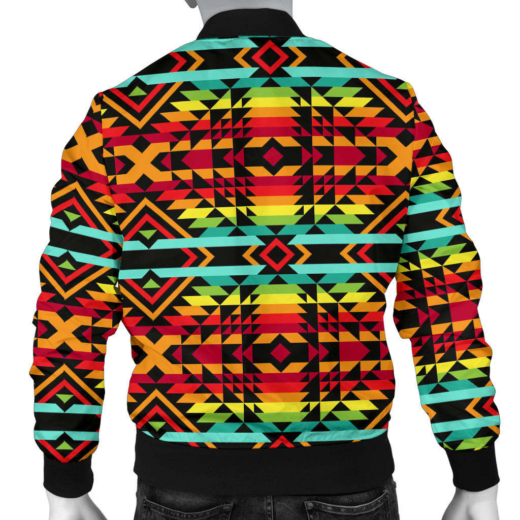Kente Red Design African Print Men Bomber Jacket
