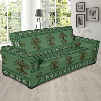 Tree Of Life Knit Style Print Design LKS301 Sofa Slipcover