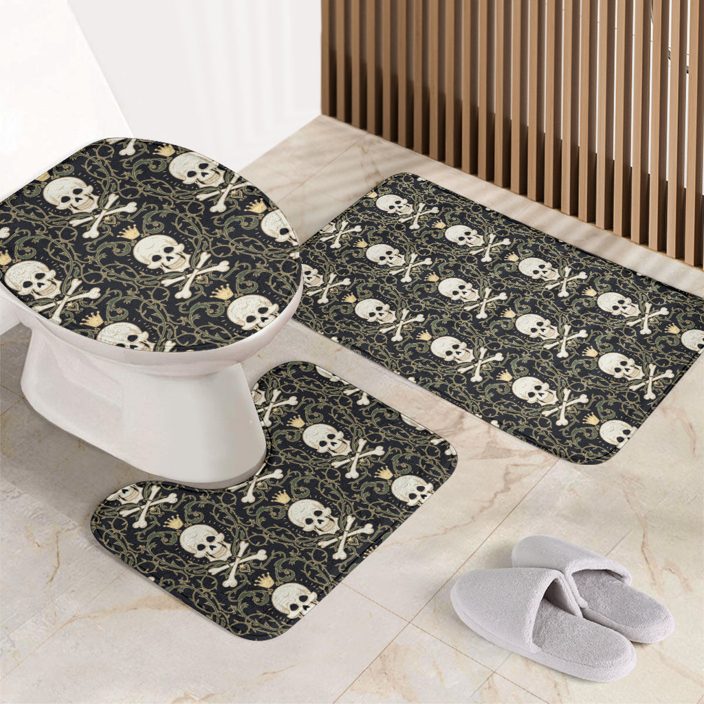 Skull King Print Design LKS307 Bathroom Mat Set