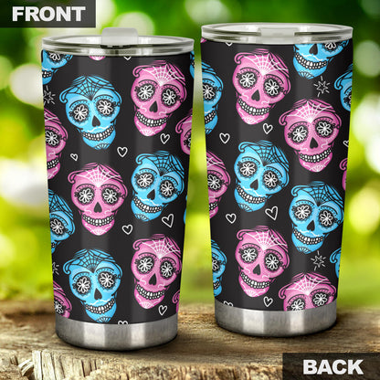 Day of the Dead Skull Print Pattern Tumbler