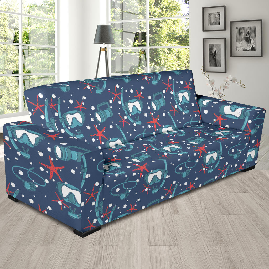 Scuba Equipment Print Design LKS302 Sofa Slipcover