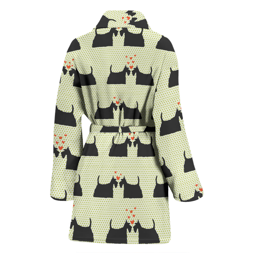 Scottish Terriers Print Design LKS304 Women Bathrobe