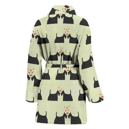 Scottish Terriers Print Design LKS304 Women Bathrobe