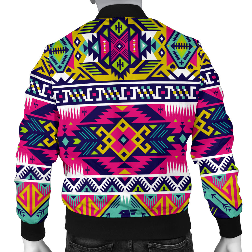Indian Navajo Color Themed Design Print Men Bomber Jacket