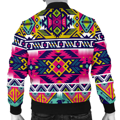 Indian Navajo Color Themed Design Print Men Bomber Jacket