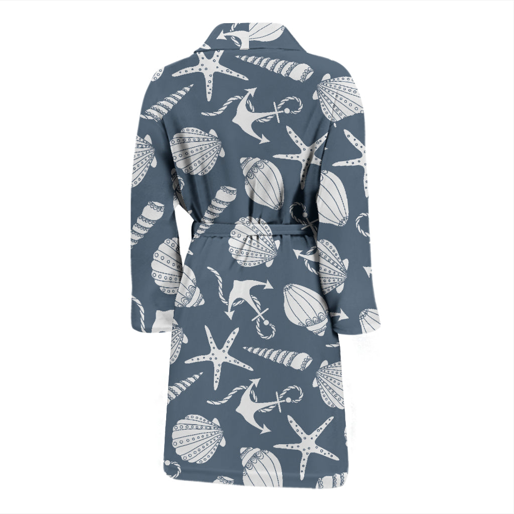 Seashell Print Design LKS306 Men Bathrobe