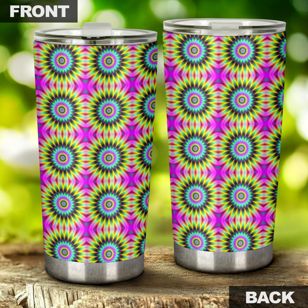 Optical illusion Flower Rainbow Style Tumbler