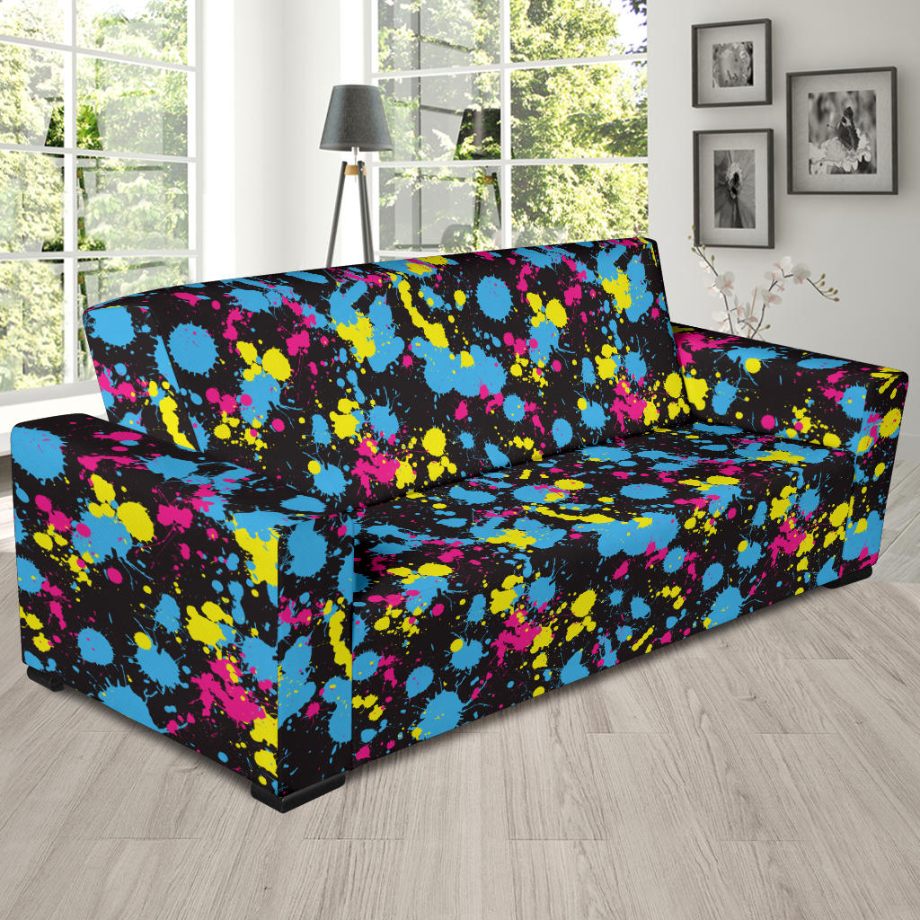 Splatter Colorful Print Design LKS301 Sofa Slipcover