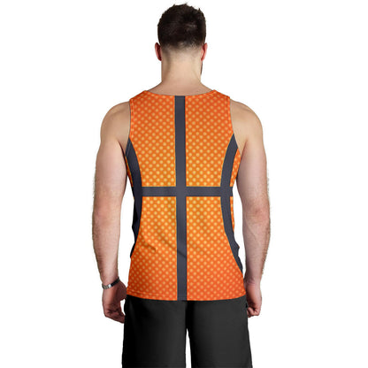 Basketball Texture Print Pattern Men Tank Top