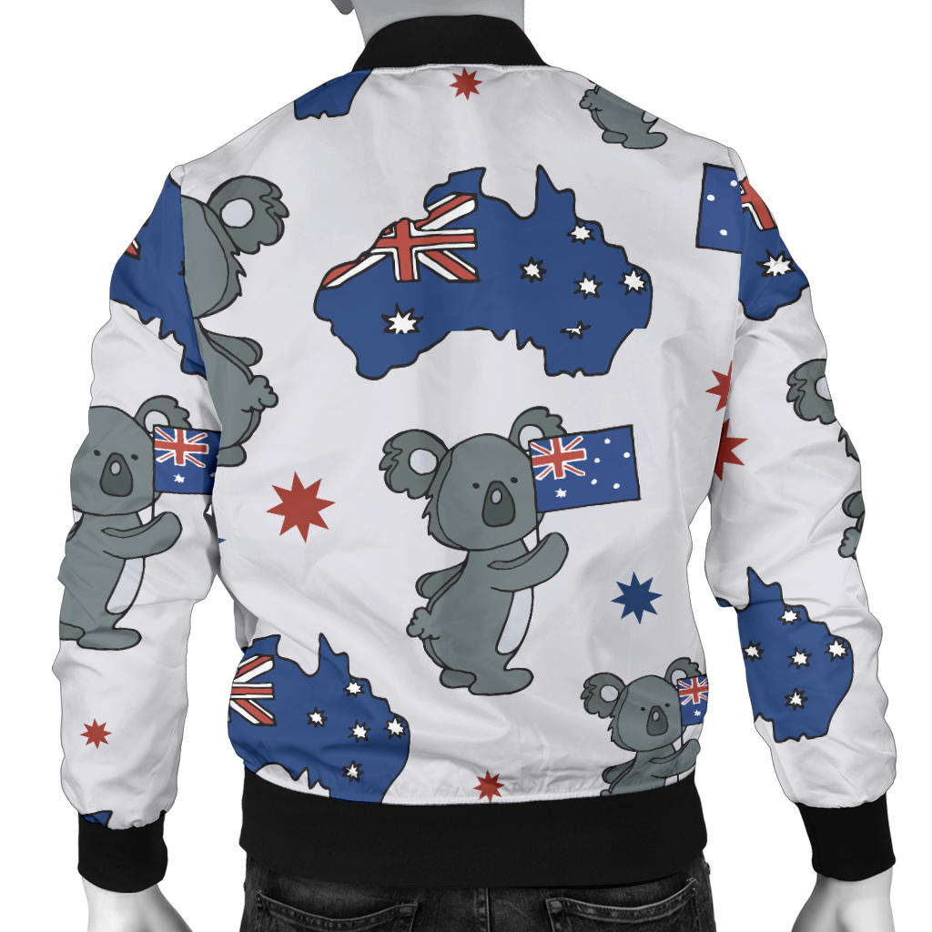 Koala Australia Day Themed Design Men Bomber Jacket