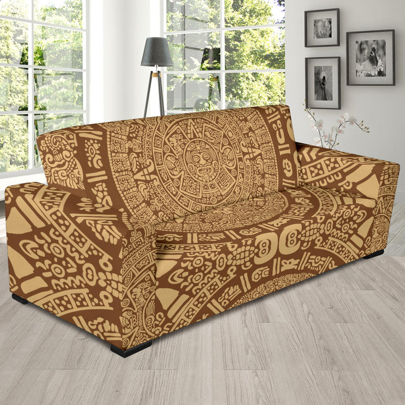 Mayan Pattern Print Design 01 Sofa Slipcover