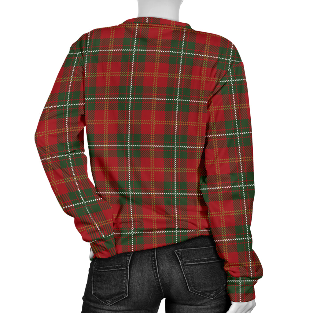 Holiday Tartan Plaid Pattern Women Long Sleeve Sweatshirt