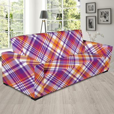 Madras Pattern Print Design 02 Sofa Slipcover