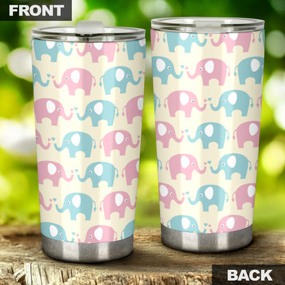Elephant Baby Pastel Print Pattern Tumbler