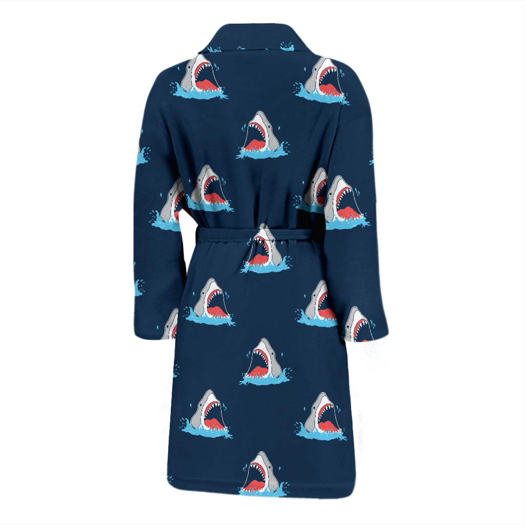 Shark Print Design LKS3010 Men Bathrobe