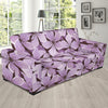 Lilac Pattern Print Design 01 Sofa Slipcover