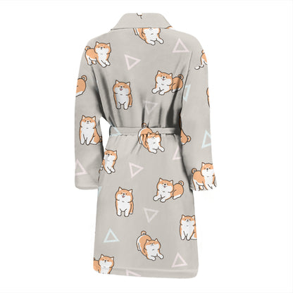 Shiba Inu Print Design LKS307 Men Bathrobe