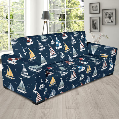 Sailboat Print Design LKS306 Sofa Slipcover