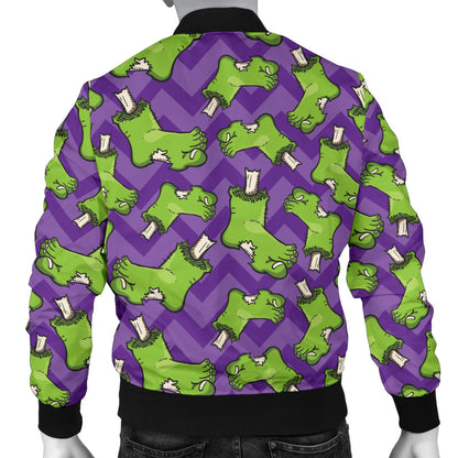 Zombie Foot Design Pattern Print Men Bomber Jacket