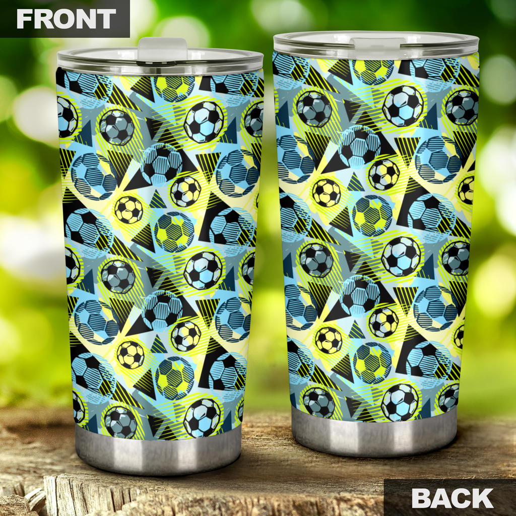 Soccer Ball Themed Print Design Tumbler
