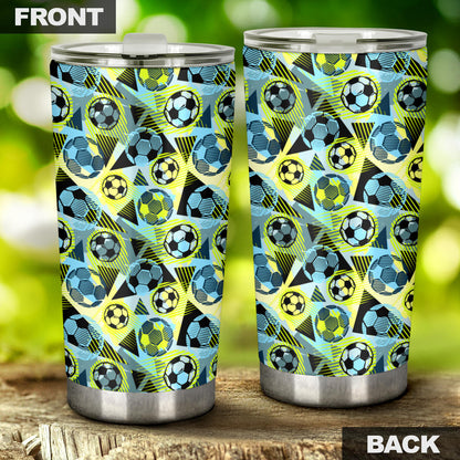 Soccer Ball Themed Print Design Tumbler