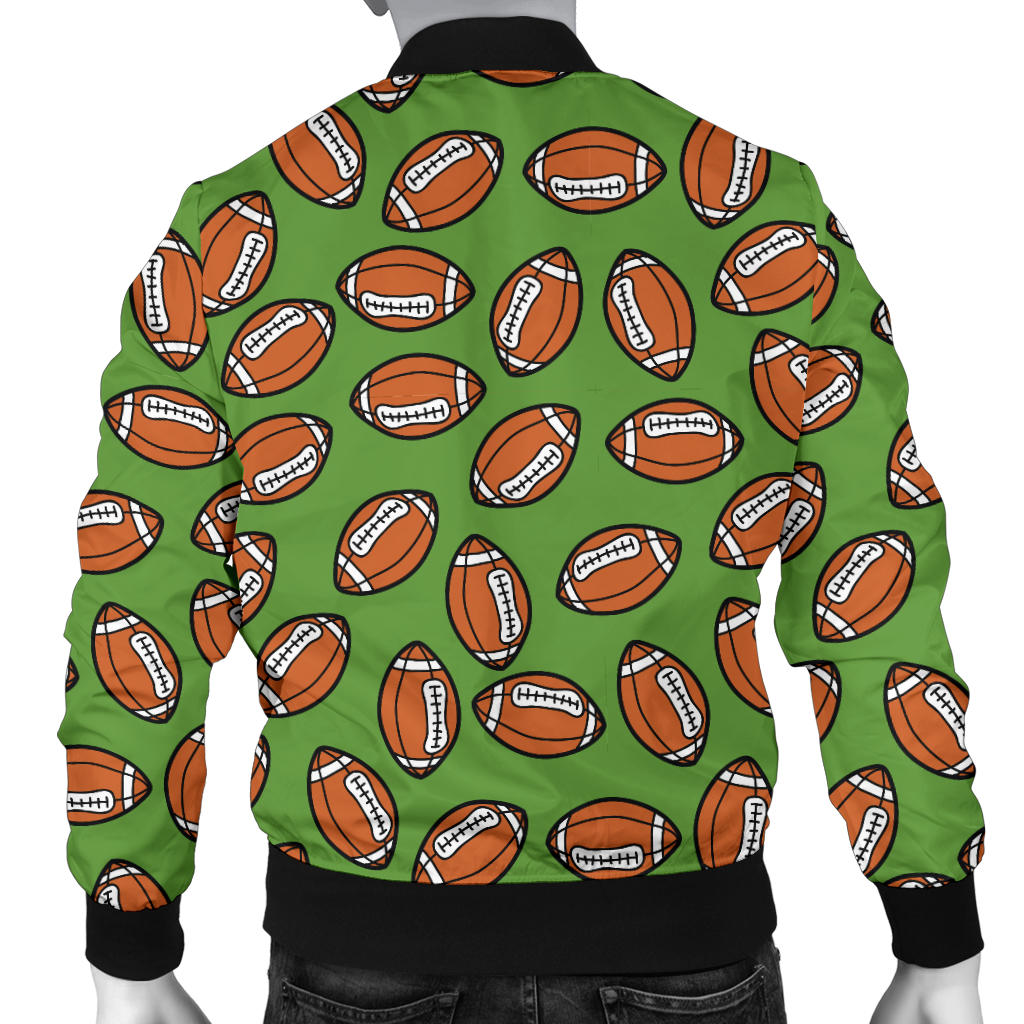 American Football on Green Design Men Bomber Jacket
