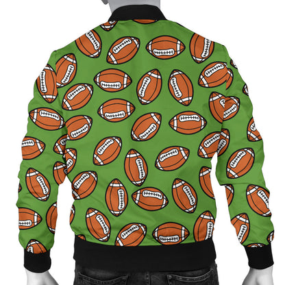 American Football on Green Design Men Bomber Jacket