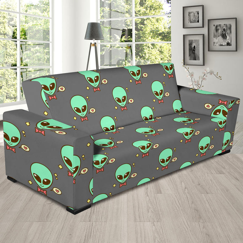 Alien Pattern Print Design 02 Sofa Slipcover