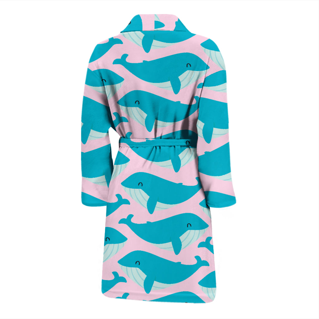 Whale Print Design LKS302 Men Bathrobe