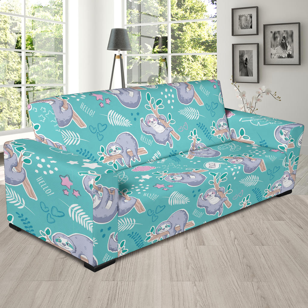 Sloth Print Design LKS309 Sofa Slipcover
