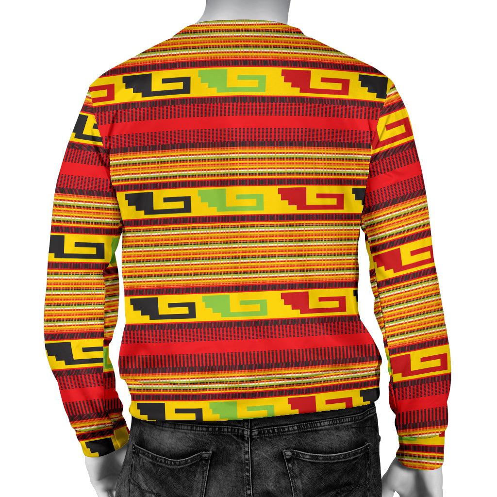 Mexican Blanket Ornament Print Pattern Men Long Sleeve Sweatshirt
