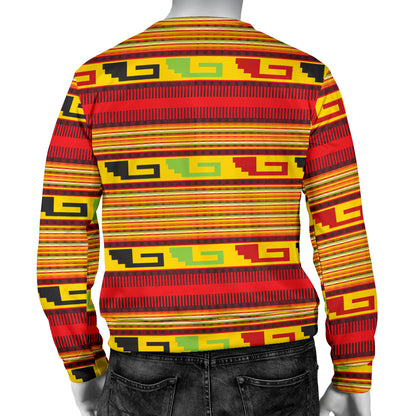 Mexican Blanket Ornament Print Pattern Men Long Sleeve Sweatshirt