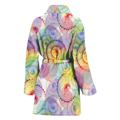 Third Eye Print Design LKS303 Women Bathrobe