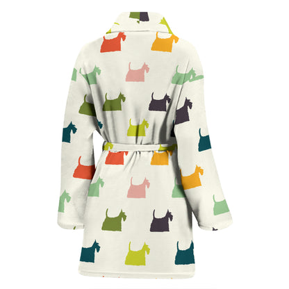 Scottish Terriers Print Design LKS305 Women Bathrobe