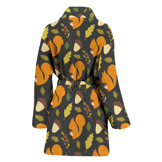 Squirrel Print Design LKS301 Women Bathrobe