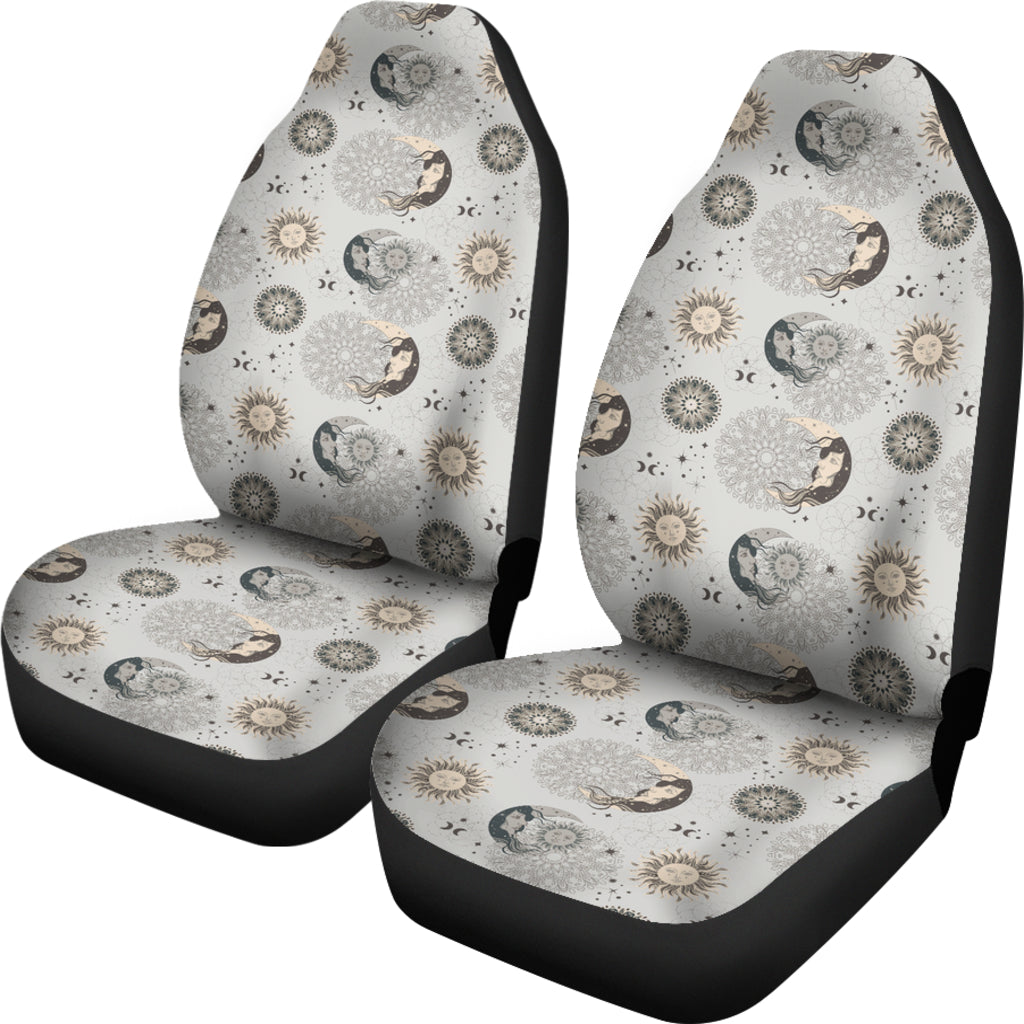 Sun Moon Print Design LKS302 Car Seat Covers