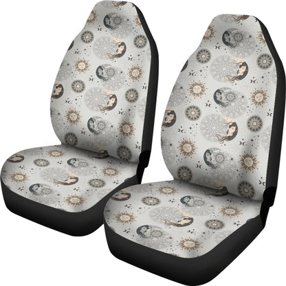 Sun Moon Print Design LKS302 Car Seat Covers