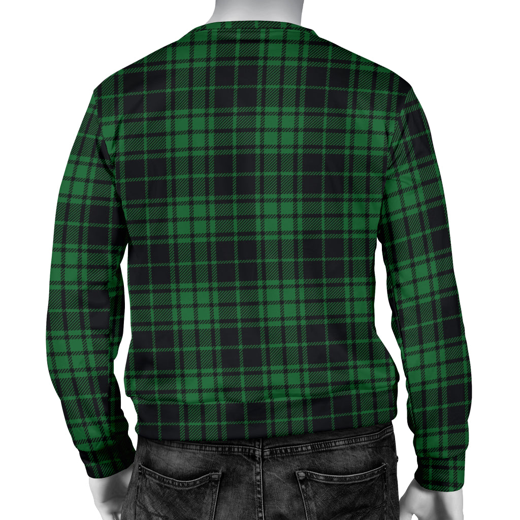 Green Tartan Plaid Pattern Men Long Sleeve Sweatshirt