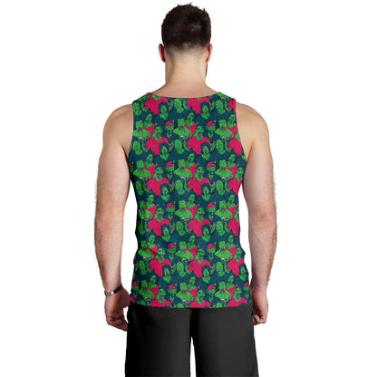 Zombie Themed Design Pattern Print Men Tank Top