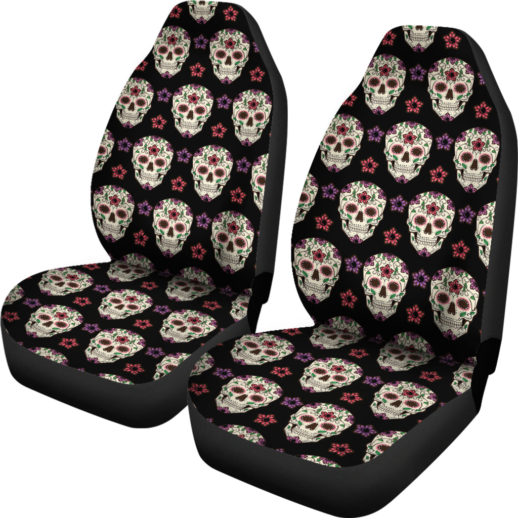 Sugar Skull Print Design LKS304 Car Seat Covers