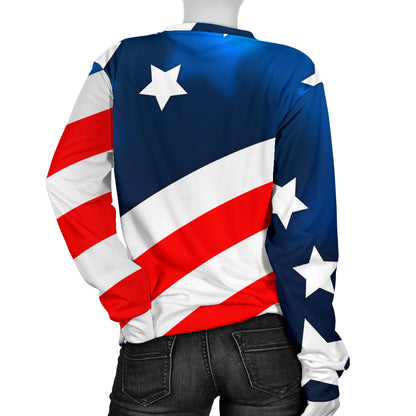 American flag Style Women Long Sleeve Sweatshirt