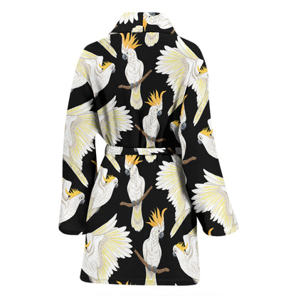 Cockatoo Print Design LKS402 Women Bathrobe