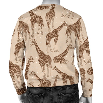 Giraffe Pattern Design Print Men Long Sleeve Sweatshirt