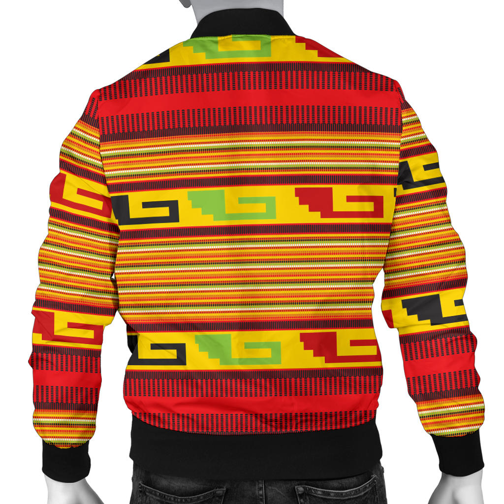 Mexican Blanket Ornament Print Pattern Men Bomber Jacket