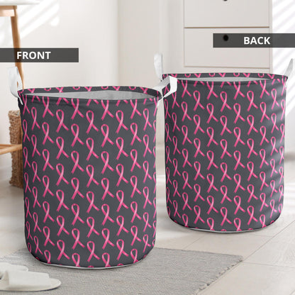 Breast Cancer Awareness Pattern Laundry Basket