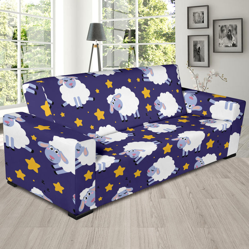 Sheep Pattern Print Design 03 Sofa Slipcover