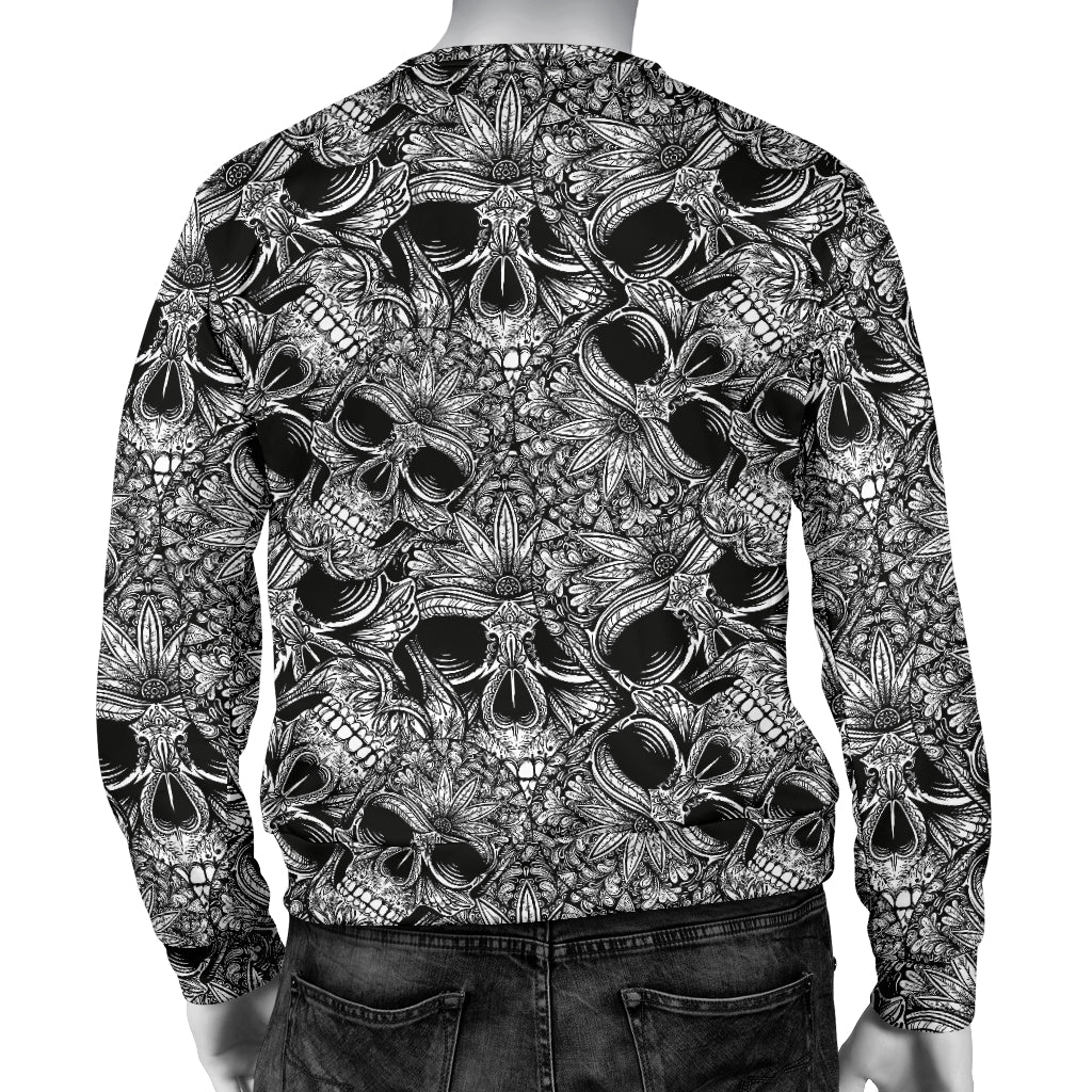 Skull Tattoo Design Print Men Long Sleeve Sweatshirt