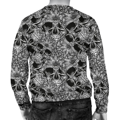 Skull Tattoo Design Print Men Long Sleeve Sweatshirt