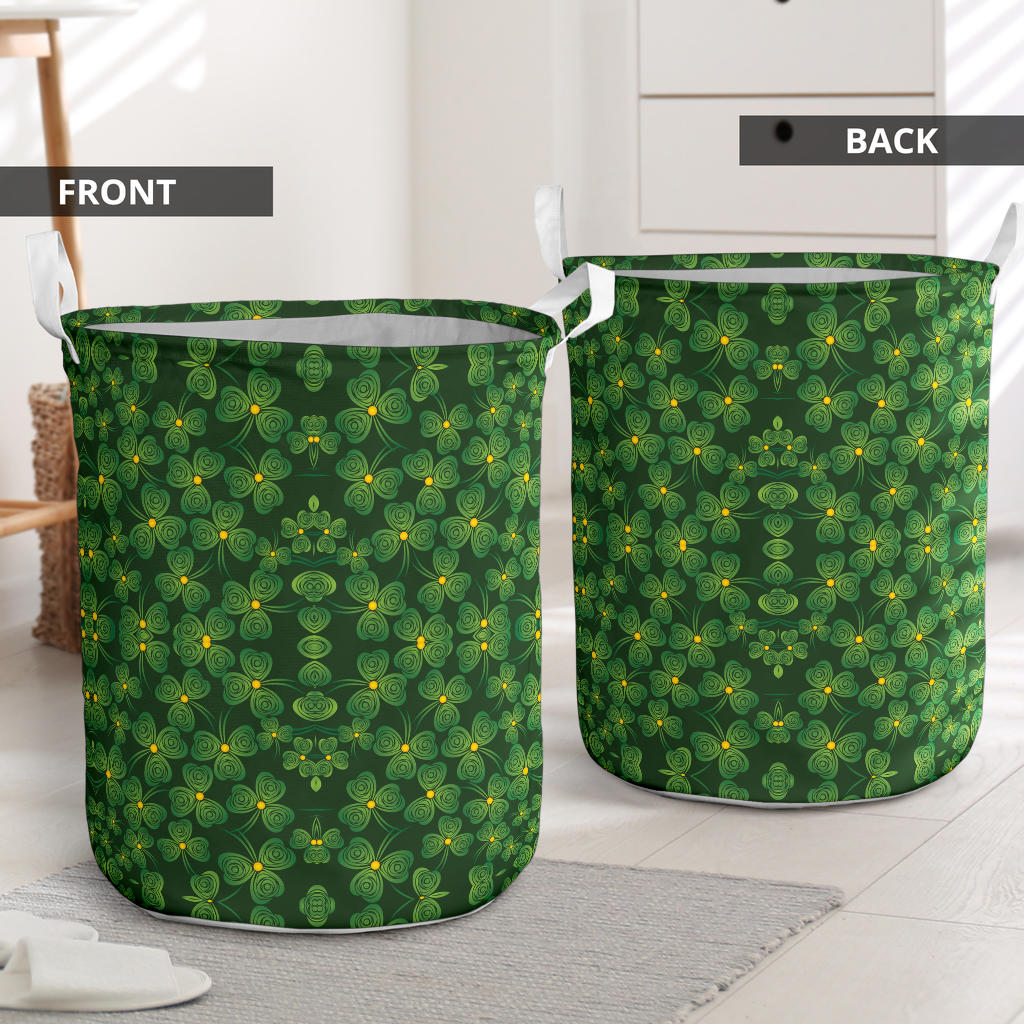 Shamrock Pattern Laundry Basket
