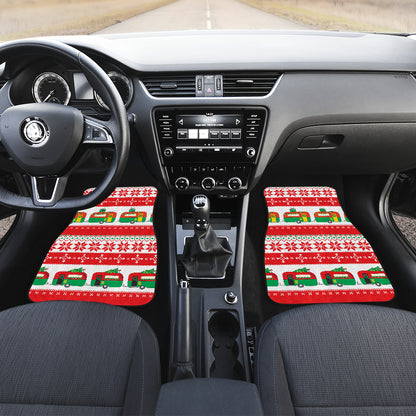 Camper Camping Ugly Christmas Design Print Car Floor Mats Front Back
